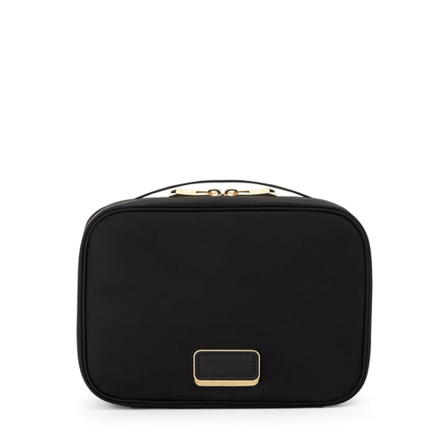 front of black/gold TUMI Voyageur Tammin Cosmetic