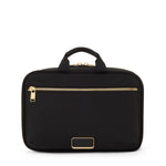 front of black/gold TUMI Voyageur Madeline Cosmetic