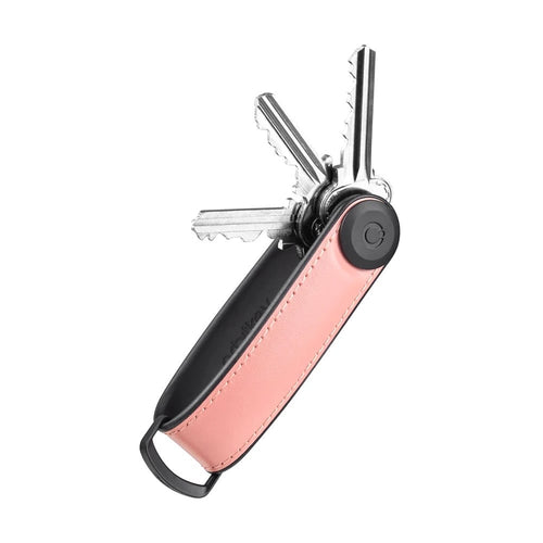 keys out pastel pink Orbitkey Hybrid Leather Key Organizer