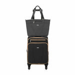 Baggallini Avenue Tote in Charcoal on carry-on