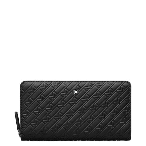 Montblanc M_Gram Leather Wallet 12cc Zip Around in black front