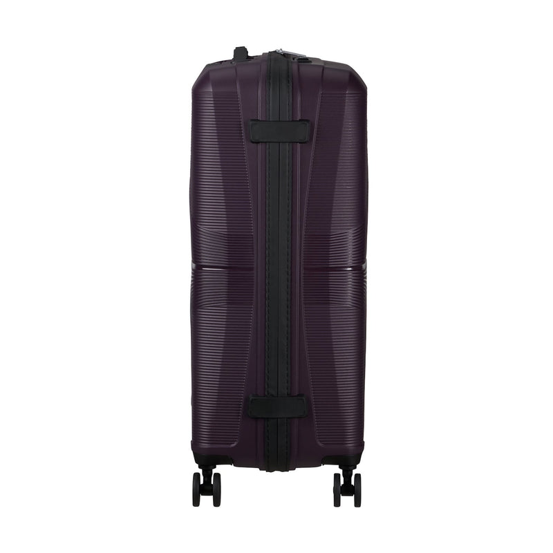 side of dark plum American Tourister Airconic Spinner Medium