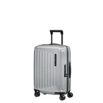 front of matte silver Samsonite Nuon Spinner Carry-on Expandable