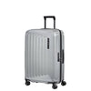 front of matte silver Samsonite Nuon Spinner Medium Expandable