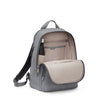 inside of pearl grey TUMI Voyageur Hannah Women's Leather Backpack