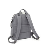 back of pearl grey TUMI Voyageur Hannah Women's Leather Backpack