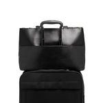 add-a-bag sleeve of black/gold TUMI Voyageur Sidney Business Tote