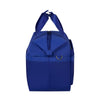 Blue Samsonite duffel bag with a handle on a white background