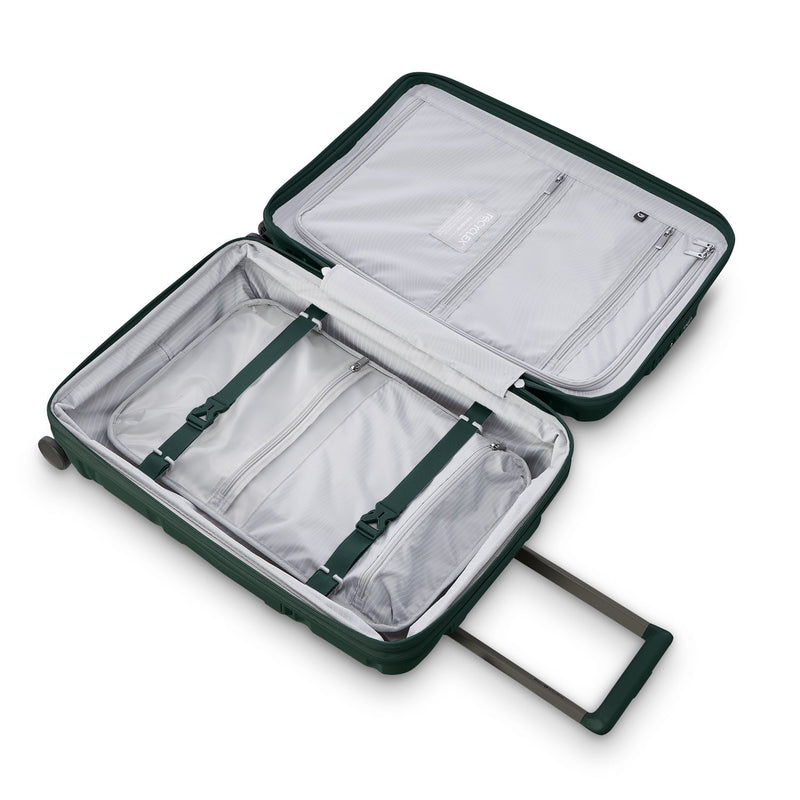 inside of emerald green Samsonite Outline Pro Spinner Carry-On