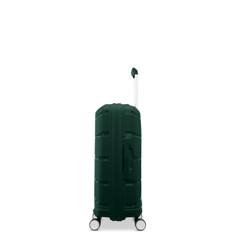 side of emerald green Samsonite Outline Pro Spinner Carry-On