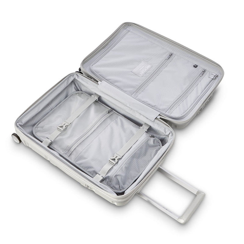 inside of stone grey Samsonite Outline Pro Carry-On Spinner