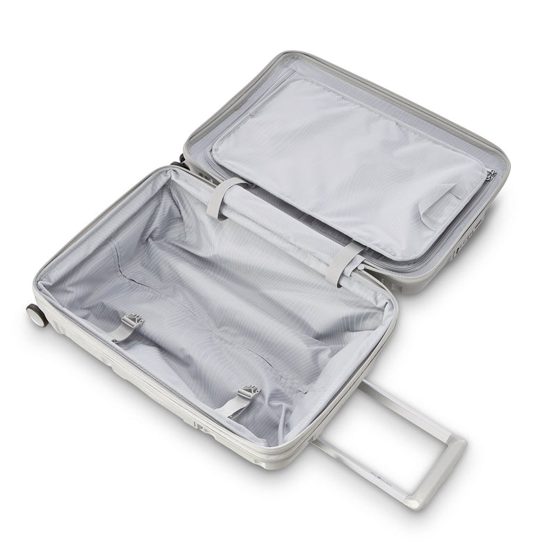 inside of stone grey Samsonite Outline Pro Carry-On Spinner