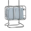 Light blue Samsonite suitcase in carry-on sizer cage