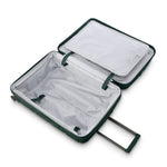 inside of emerald green Samsonite Outline Pro Spinner Medium