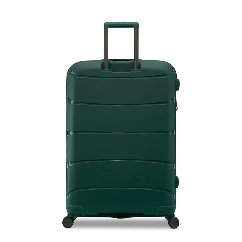 back of emerald green Samsonite Outline Pro Spinner Large Expandable