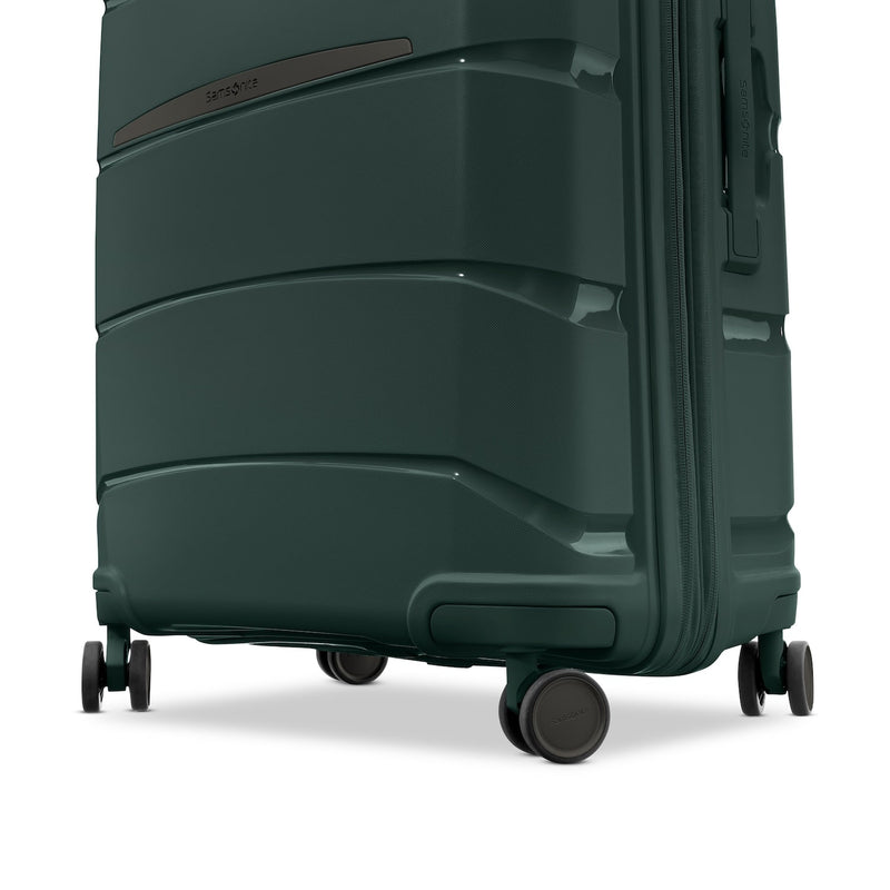 wheels of emerald green Samsonite Outline Pro Spinner Large Expandable