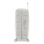 side of stone grey Samsonite Outline Pro Large Spinner