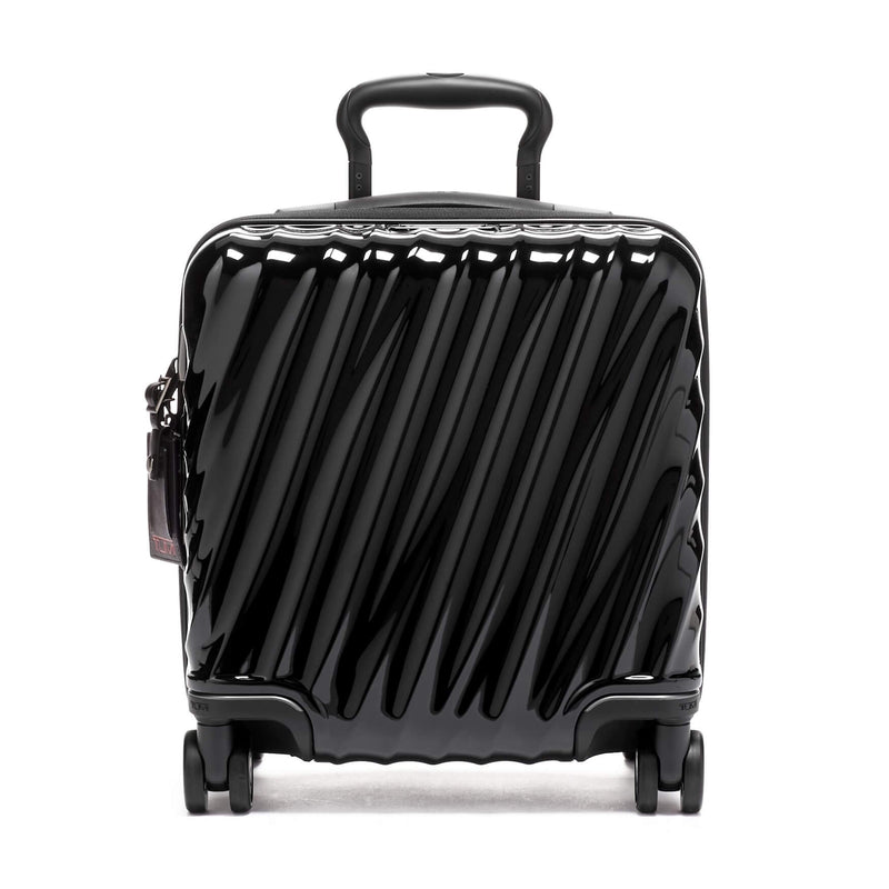 front of black TUMI 19 Degree Small Compact 4 Wheeled Brief