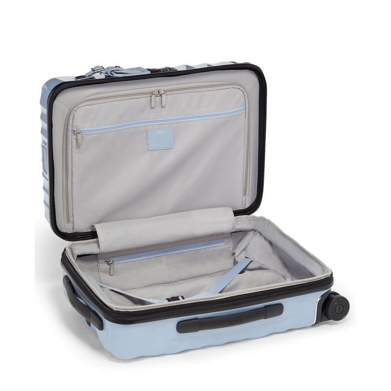 inside of halogen blue TUMI 19 Degree PC International Expandable Carry-On