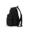 expanded black TUMI Bravo Navigation Backpack Leather