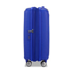expanded cobalt blue American Tourister Curio Spinner Carry-On Expandable