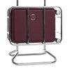 Maroon American Tourister suitcase in a carry-on sizer
