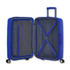 inside of cobalt blue American Tourister Curio Spinner Medium Expandable