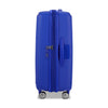 side of cobalt blue American Tourister Curio Spinner Medium Expandable