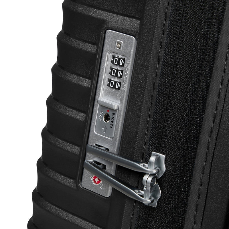 TSA lock of black Samsonite Upscape Spinner Medium Expandable