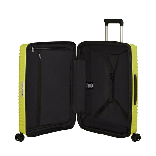 inside of lime Samsonite Upscape Spinner Medium Expandable