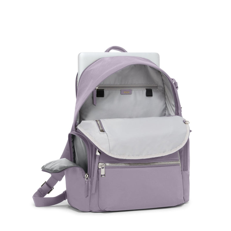 inside of lavender TUMI Voyageur Celina Backpack