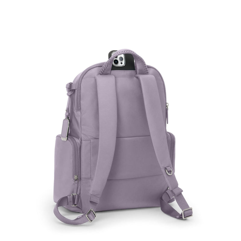 back of lavender TUMI Voyageur Celina Backpack