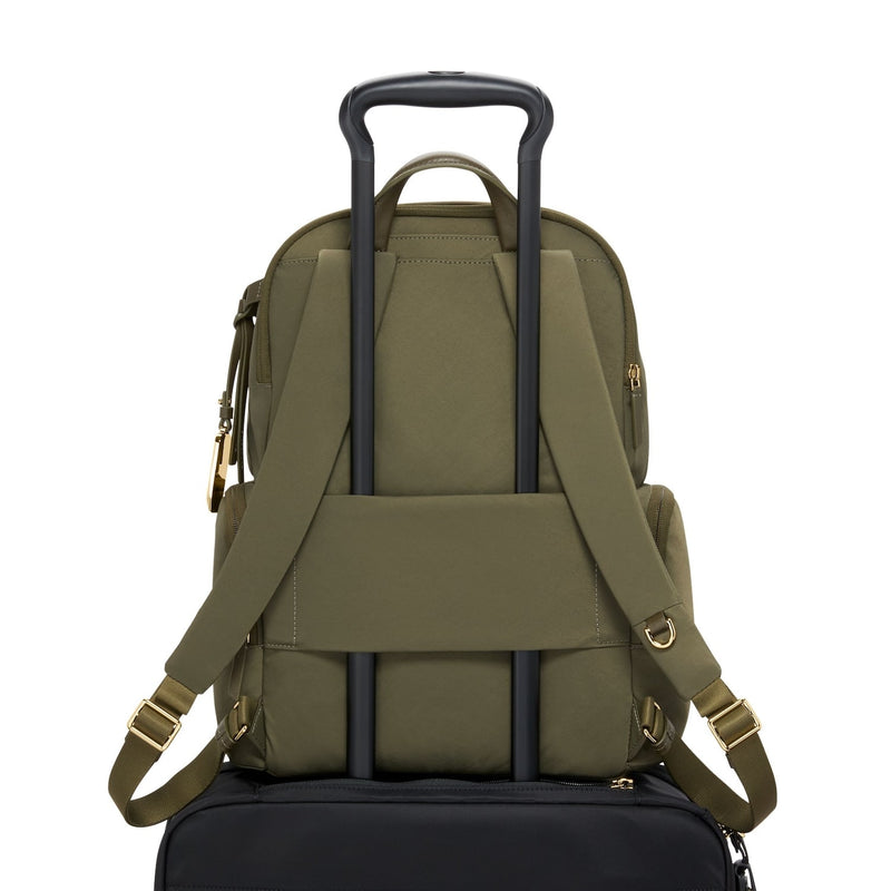 add-a-bag sleeve of olive TUMI Voyageur Celina Backpack