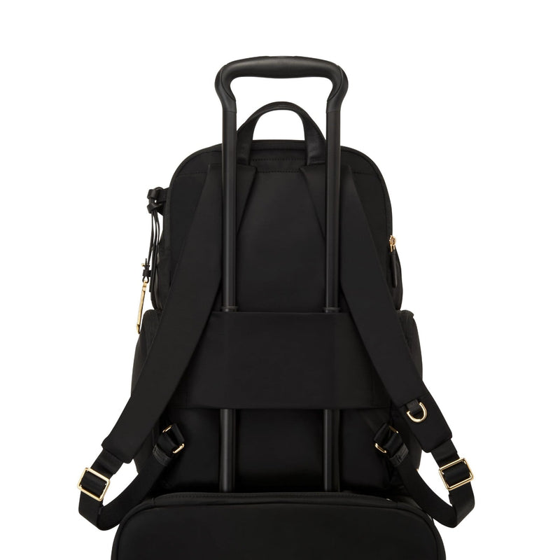 add-a-bag sleeve of black/gold TUMI Voyageur Celina Backpack