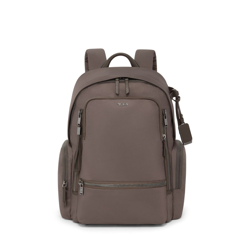 Mink TUMI backpack on a white background