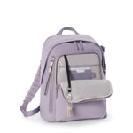 front pocket of lavender TUMI Voyageur Halsey Backpack