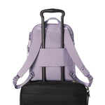 pass-through sleeve of lavender TUMI Voyageur Halsey Backpack