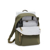 inside of olive TUMI Voyageur Halsey Backpack