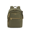 front of olive TUMI Voyageur Halsey Backpack