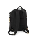 back of black/gold TUMI Voyageur Halsey Backpack