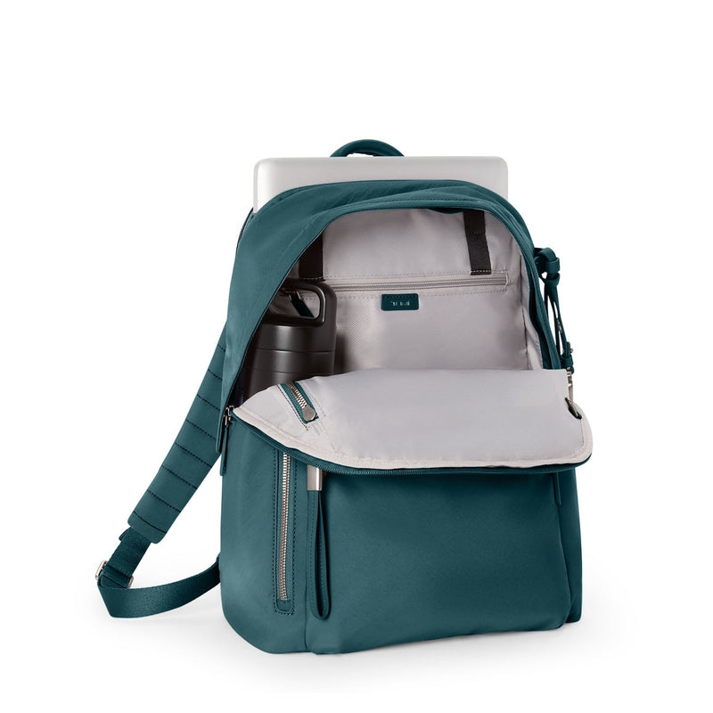 inside of lagoon TUMI Voyageur Halsey Backpack