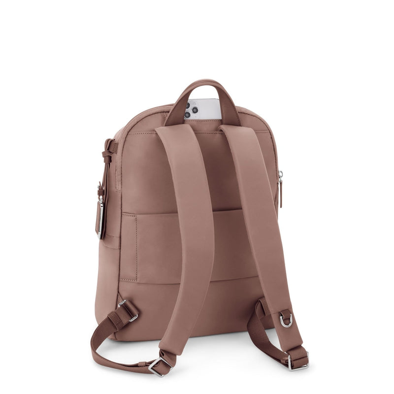 back of light mauve TUMI Voyageur Halsey Backpack