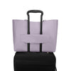 pass-through sleeve of lavender TUMI Voyageur Valetta Large Tote