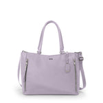 front of lavender TUMI Voyageur Valetta Large Tote