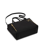 bottom of black/gold TUMI Voyageur Valetta Large Tote