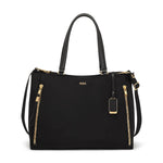 front of black/gold TUMI Voyageur Valetta Large Tote