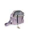 front pocket of lavender TUMI Voyageur Persia Crossbody