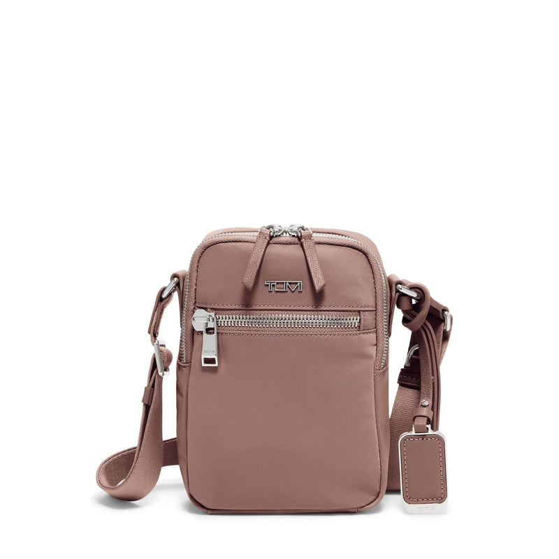 front of light mauve TUMI Voyageur Persia Crossbody