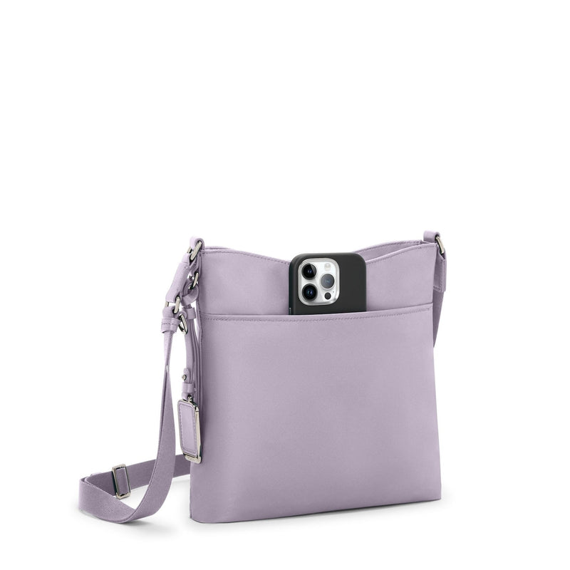 back of lavender TUMI Voyageur Tyler Crossbody