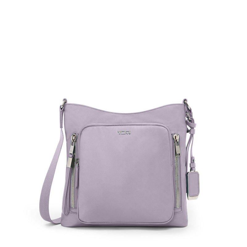 front of lavender TUMI Voyageur Tyler Crossbody